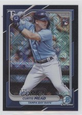 2024 Bowman Mega Box Chrome Navy Mojo Refractor 39/175 Curtis Mead #28 x2o
