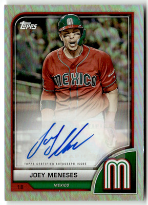 2023 Topps World Baseball Classic MLB No. AV-JME Joey Meneses Auto