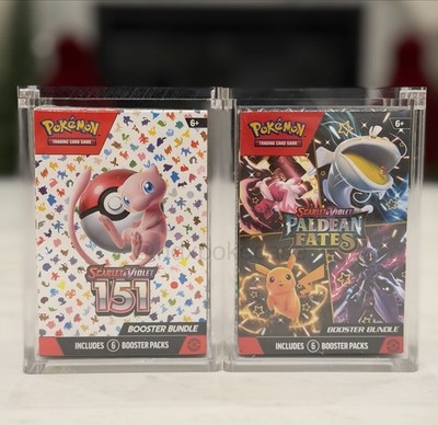 Pokemon Booster Bundle Acrylic Case Magnetic Lid Display - READ DESCRIPTION SIZE
