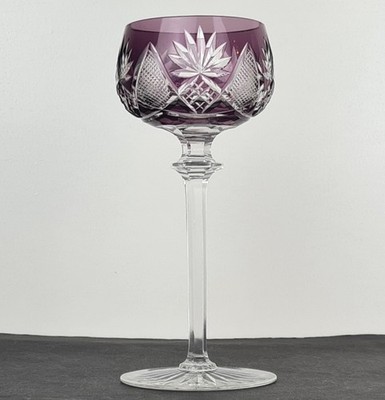 Weinglas Stängelglas Glas Überfangglas handgeschliffen Val Saint Lambert O621