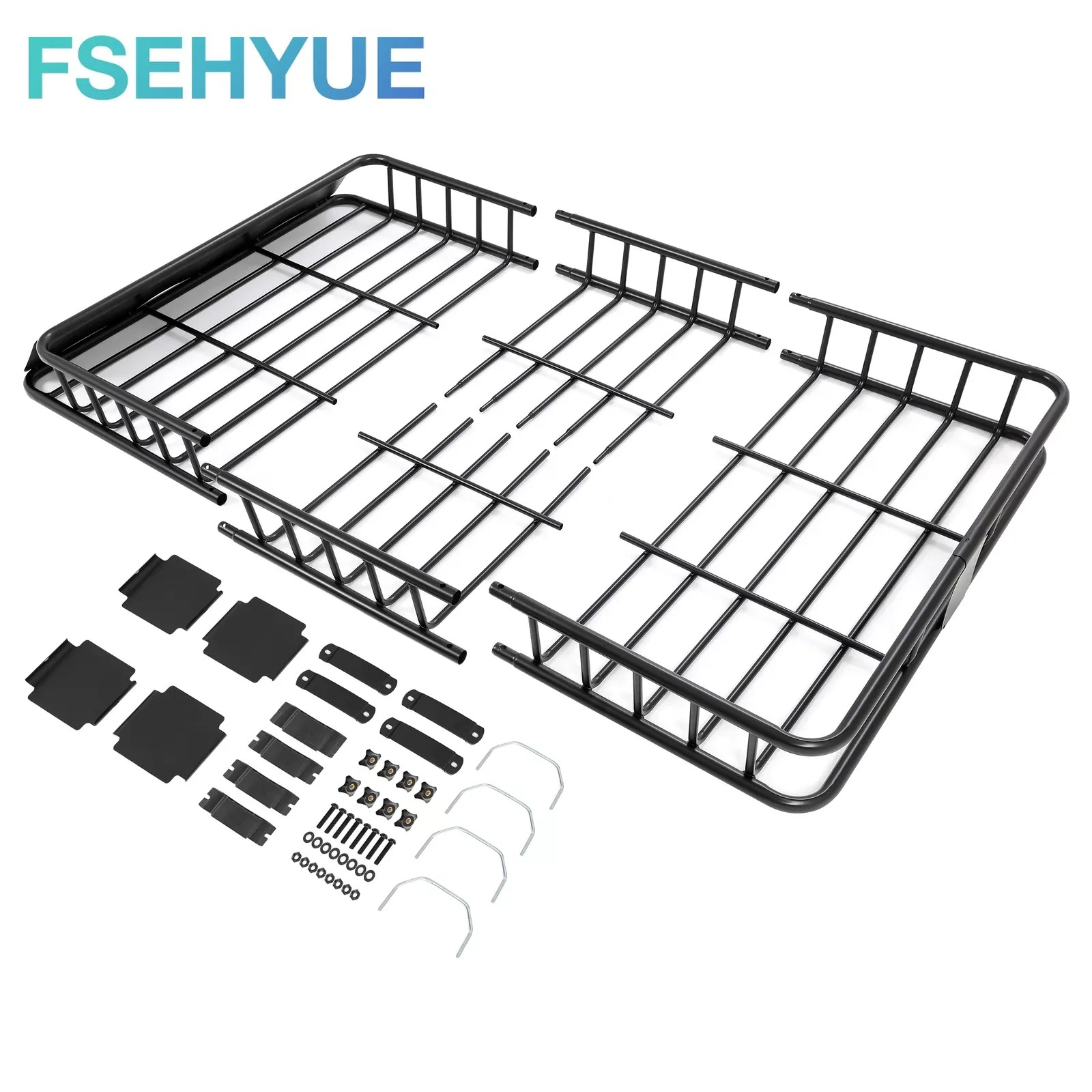 Universal Roof Rack Basket Car Luggage Carrier Steel Vehicle Cargo 64" For SUV
