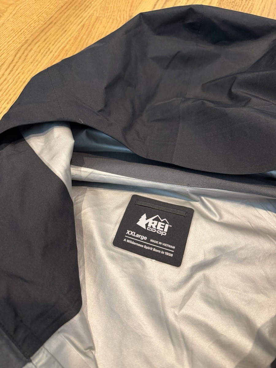 REI Co-op Teris GTX Rain Jacket Men's XXL 2XL Black Gore-Tex