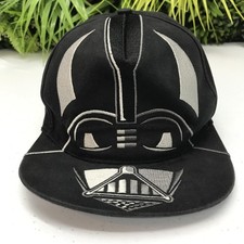 Star Wars Darth Vader Hat Cap Strap Back Black Gray Embroidered Graphic Mens