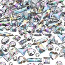 Chuangdi 500 Pcs Sew on Rhinestone Glass Crystals Acrylic Small, Crystal AB