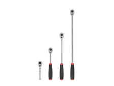 Tekton 3/8 Inch Qr Comfort Grip Ratchet Set, 4 Pieces (4-1/2, 8, 12, 18 Inch)