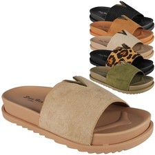 Sliders Mules Shoes Sandals Ladies Summer Open Toes Comfort Girls Womens Sizes