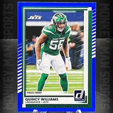 2025 Donruss - Quincy Williams - #157 PRESS PROOF BLUE JETS MINT