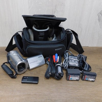Sony Handycam DCR-SX40 Camcorder Bundle Silver 60x Zoom TESTED