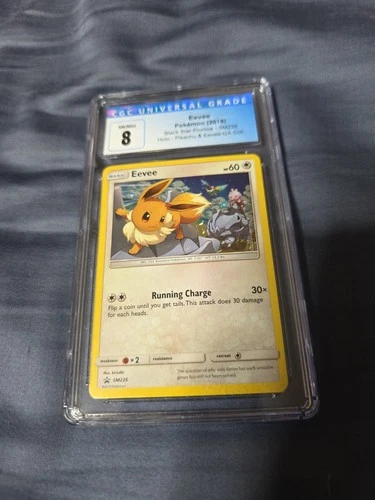Pokemon Eevee CGC 8 Black Star Promo SM235 Holo