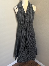 Talbots Polkadots Flare Dress Size 4 