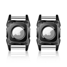 2 Pack Airtag Dog Collar Holder Waterproof TPU Removable Metal Loop