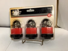 Waterproof Padlock Set Secure Keyed Heavy Duty Weatherproof