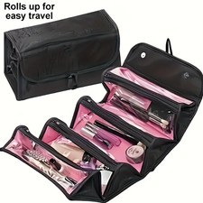 Brand New-Women Multifunctional Capacity Roll up Fold Travel Cosmetic Bag h 041