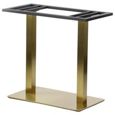 Pied de table double pour hôtel, restaurant, acier inoxydable SH-3003-1/G