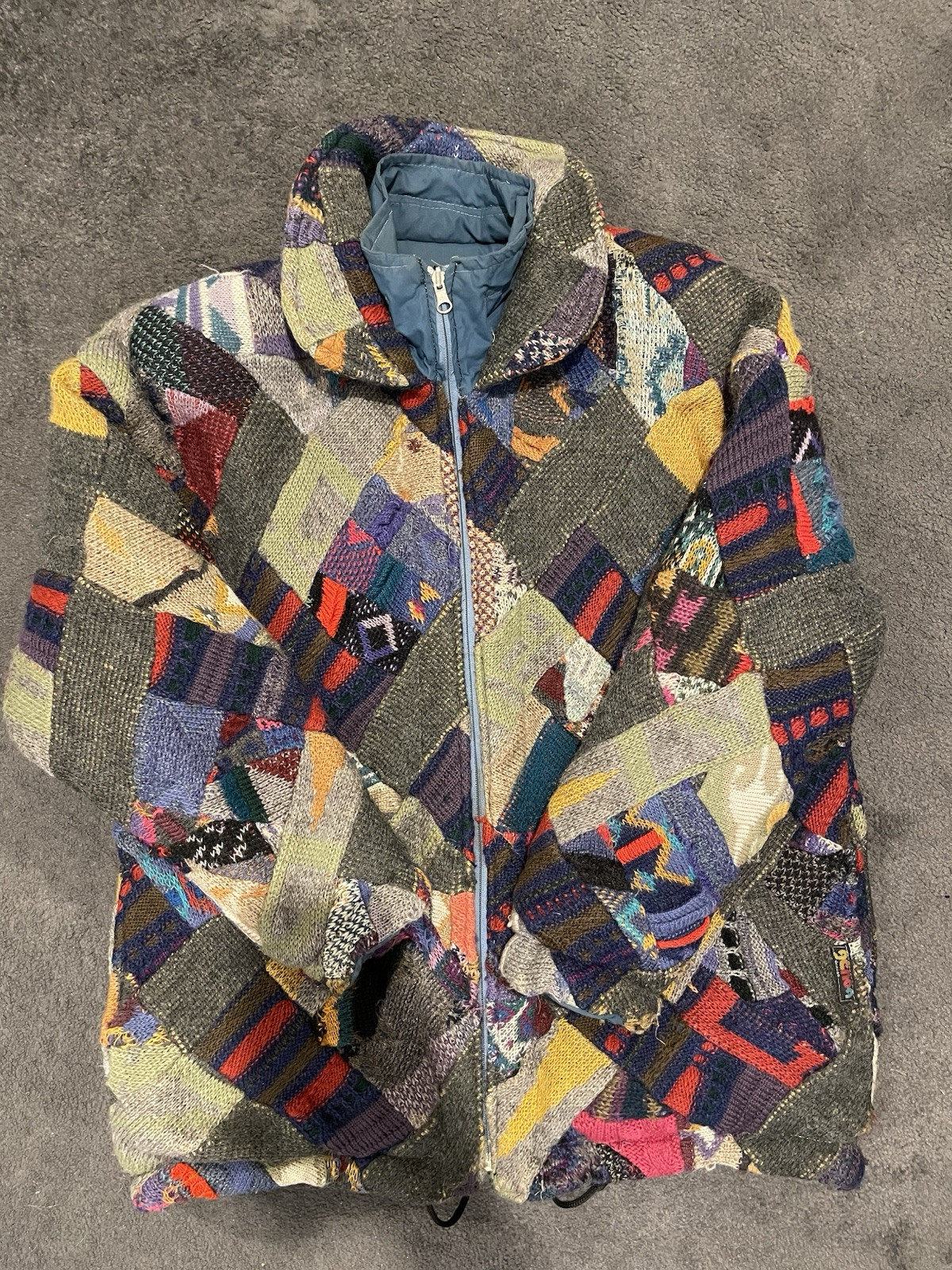 Reversible Multicolour Patchwork/Blue Jacket - image 2