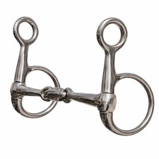 Horse 4 1/2" Hanging Cheek Double Jointed Baucher Bit with Lozenge 35526A