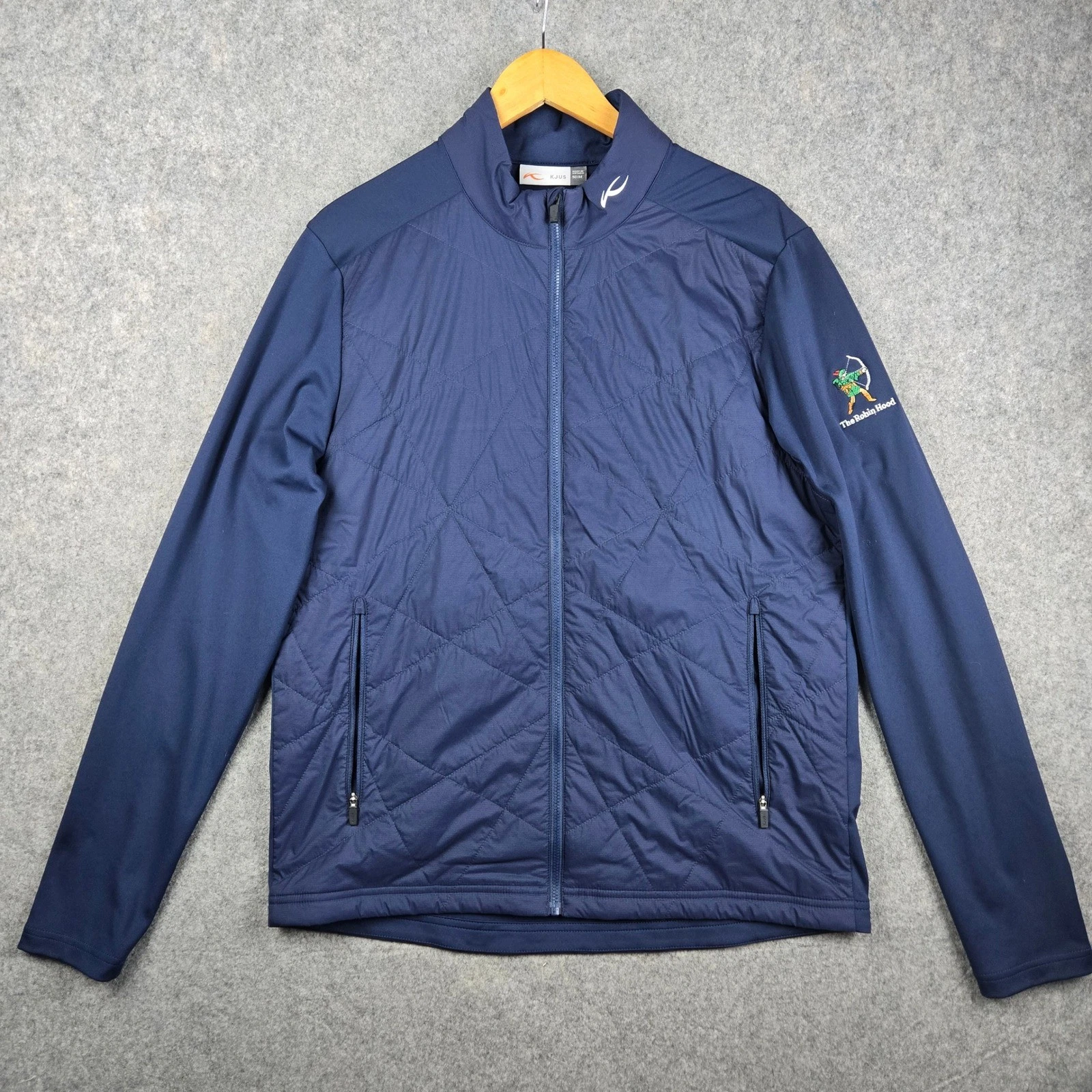 KJUS Retention Jacket Mens 50 M Navy Blue Quilted Full Zip Golf Performance image 1