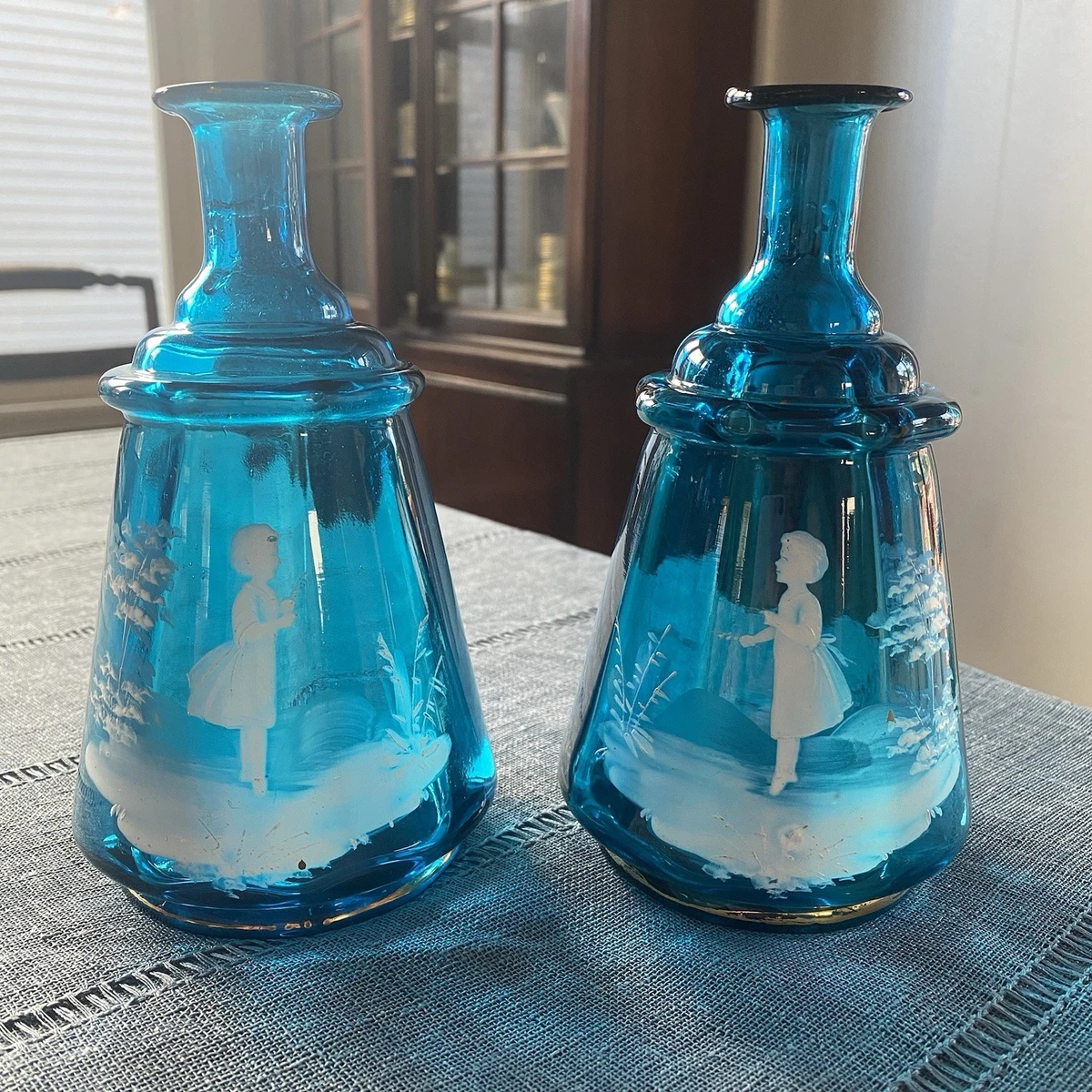 Glass Original Blue Collectible Vases for sale | eBay