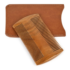 Handmade 100 Natural Green Sandalwood Wooden Comb for Men Hair, Beard, and Must