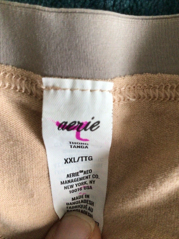 Tanga AERIE Talla XXL Beige Algodón Jersey Nuevo Sin Etiqueta  Foto 4 de 4