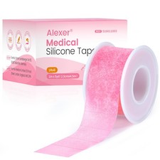 Silicone Medical Tape -1 in × 5 yds (1 2.5 cm x 4.5 m x 15 ft), Pink