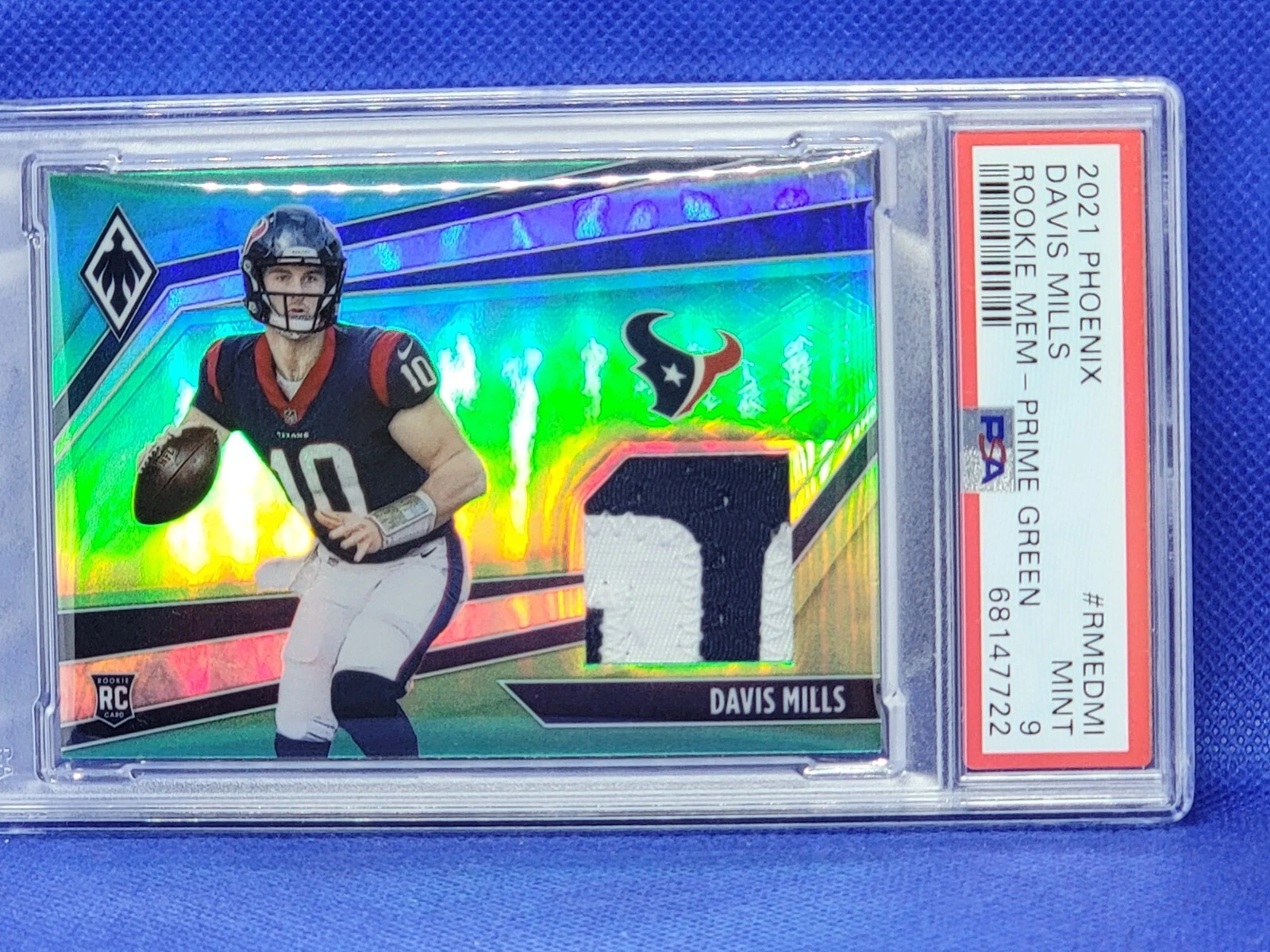 Davis Mills Panini Phoenix Rookie Memorabilia #RMEDMI Prime Green