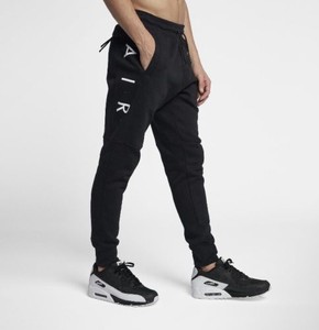 nike air fleece jog pant black