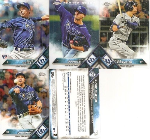 2016 Topps Chrome Baseball Tampa Bay Rays Master Team Set (8) - Picture 1 of 2