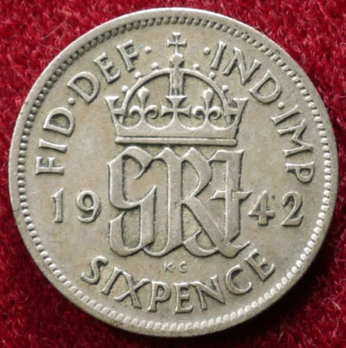 Sixpence British George V Coins (1910-1936)