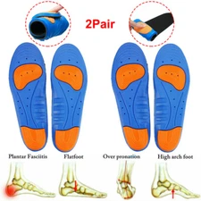2Pair Gel Orthotic Sport Running Insoles Shoe Pad Inserts Arch Cushion Men Women