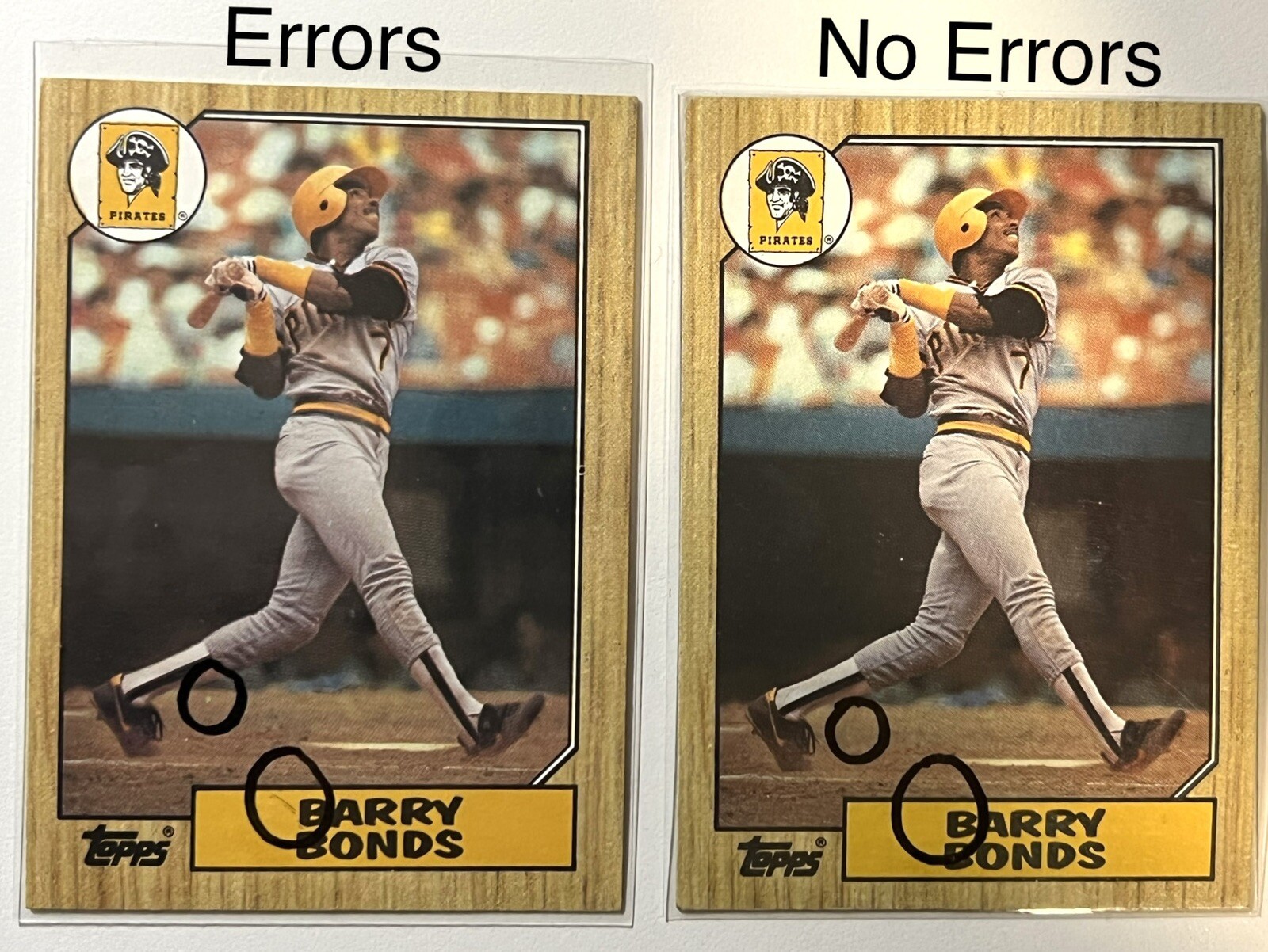 RARE* 1987 Topps Barry Bonds #320 Misprint Baseball Card -Includes Correct  Card | eBay