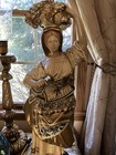 Vintage Lamp Maiden XL Tall Floor Gold Woman beautiful Lady — photo 2