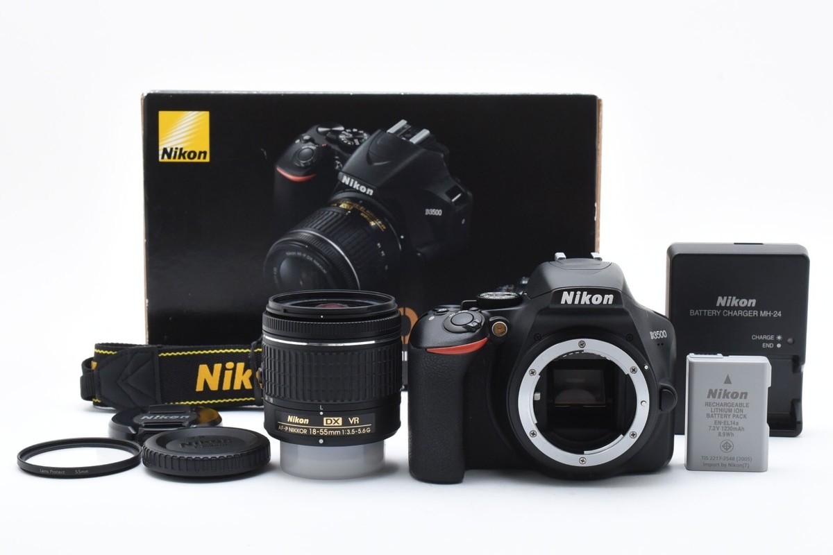 Nikon D3500 24.2MP Digital Camera 18-55 Lens kit From Japan Low
