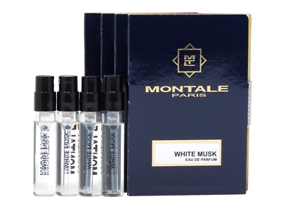 MONTALE PARIS WHITE MUSK EDP 2.0ml .06fl oz x 4 COLOGNE PERFUME SPRAY SAMPLES