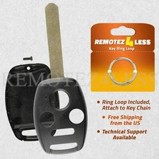 For Honda Accord 2003-2012 Replacement Remote Key Shell Case FOB With Chip Slot