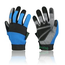 Work Gloves Hand Protection Safety Leather Gardening Carpenter Plumber Driving