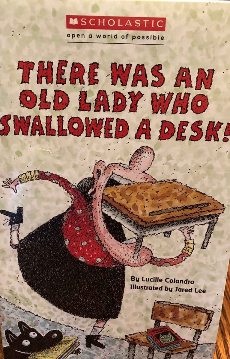 There Was An Old Lady Who Swallowed A Shoe Paperback Book