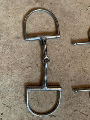 5” Slow Twist Dee Ring D-Ring Horse Snaffle Bit Korsteel Stainless