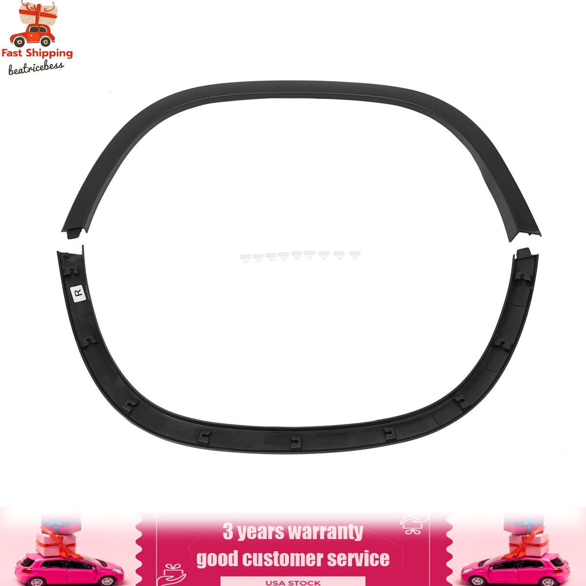 2-Pack Car Wheel Arch Protector Strips – Carbon Fiber & TPU Anti-Scratch Trim, 12.6x1.77 Inch, Self-Adhesive (Red/Black) - View #2