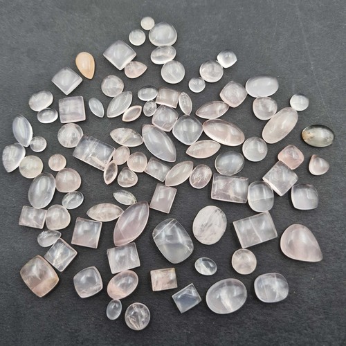 Lote de piedras preciosas sueltas de cuarzo rosa natural forma de mezcla cabujón 36 piezas 7-13 mm 100 quilates - Imagen 2 de 3