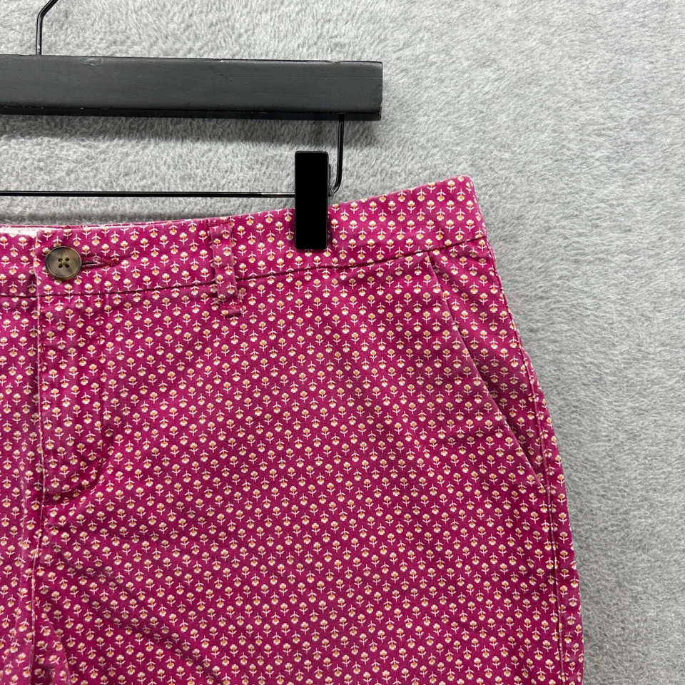 Pantalones Cortos Old Navy Para Mujer Talla 10 Rosa Flores Chino Frente Plano Algodón Lona Foto 3 de 4