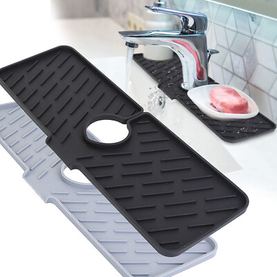 17inch Silicone Faucet Drain Pad Kitchen Sink Splash Guard Slip