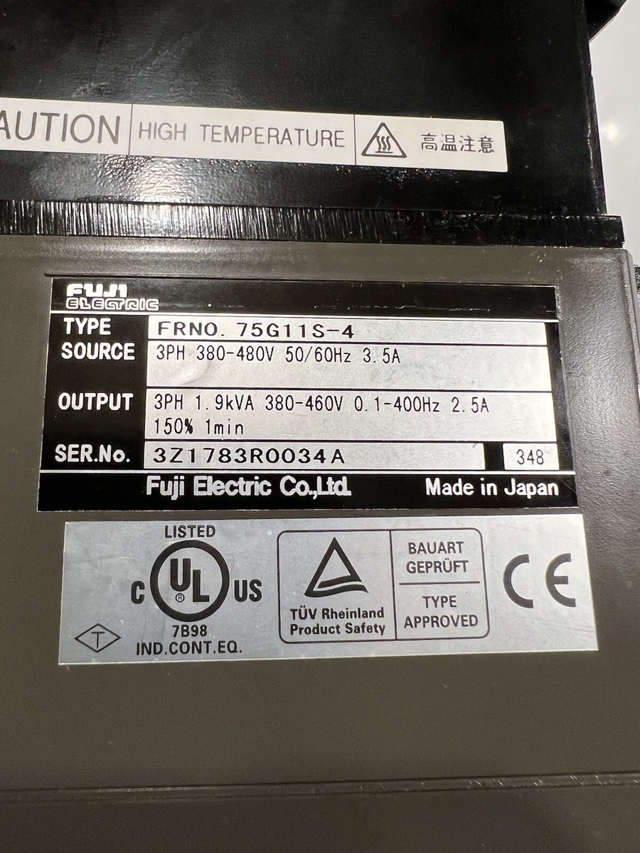 Fuji Electric FRNO 75G11S 4 Frenic 5000G11 AC Drive 3PH 480V Fuji Electric FRNO 75G11S 4 Frenic 5000G11 AC Drive 3PH 480V