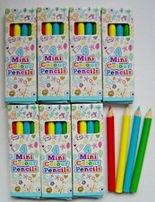 Mini Colouring Pencils, Pack 4, Party Bag Favours, boy girl, pencil crayons 