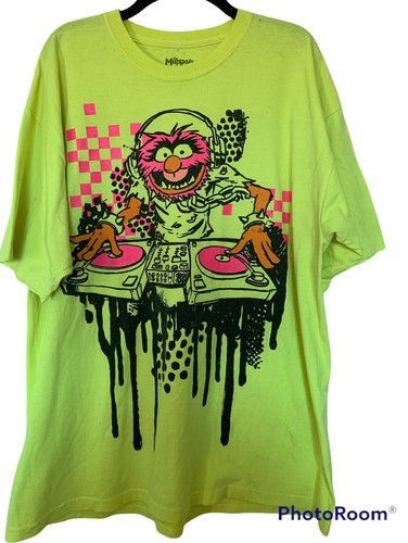 The Muppets Animal DJ Music Neon Yellow 