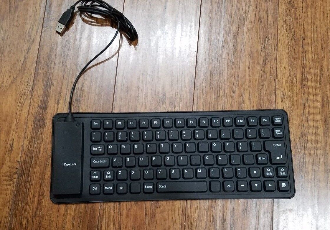 Sound Logic FKB-12-4931 USB Flexible Keyboard Black New