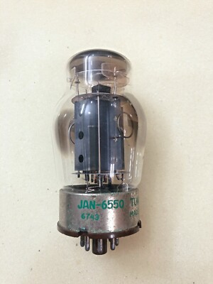 Tungsol 6550 NOS Hole Grey Plate Triple O getter Tested Excellent