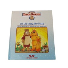 Teddy Ruxpin "Teddy meets Grubby" Book Only World of Wonder 1985 Vintage