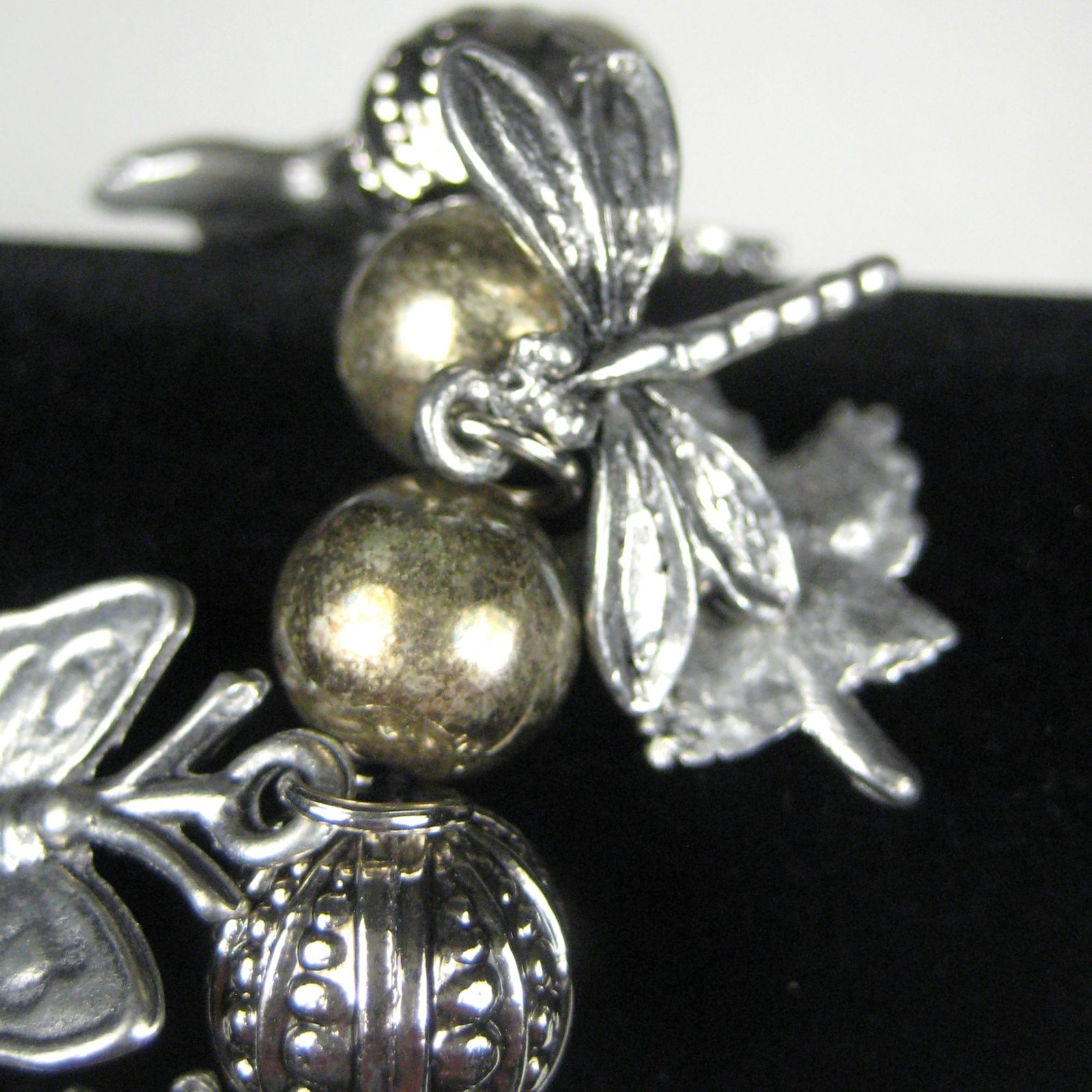 Dragonflies Stretch Statement Bracelet 10 Inch Si… - image 6