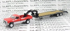 Greenlight Red & White 1991 DODGE RAM Power Ram 250 Pickup w/Gooseneck Trailer
